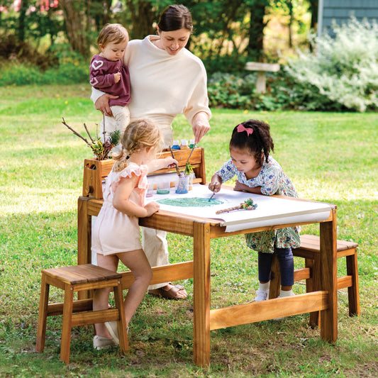 Acadia Outdoor Art Activity Table and Stool Set