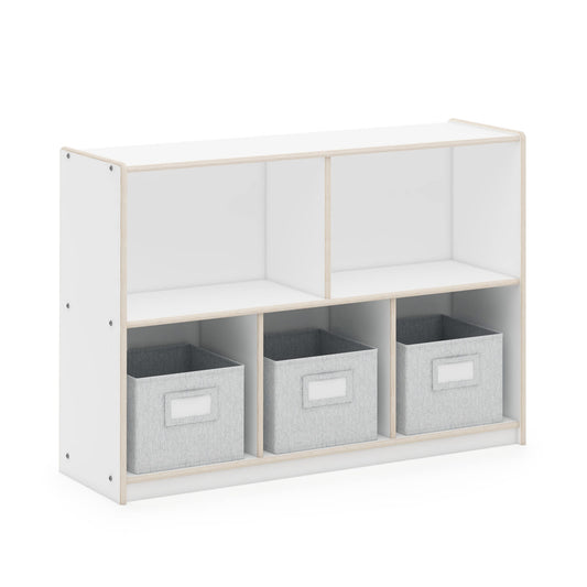 EdQ 2-Shelf 5-Compartment Storage with Bins - 30"