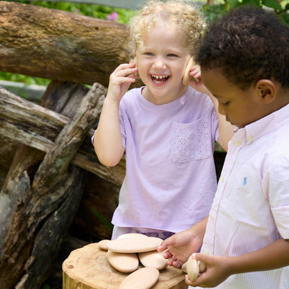 Wood Stackers - River Stones