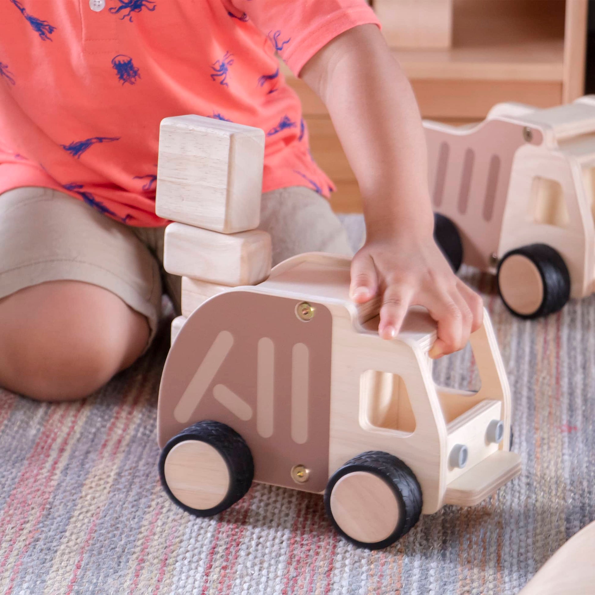 Wooden Garbage Truck