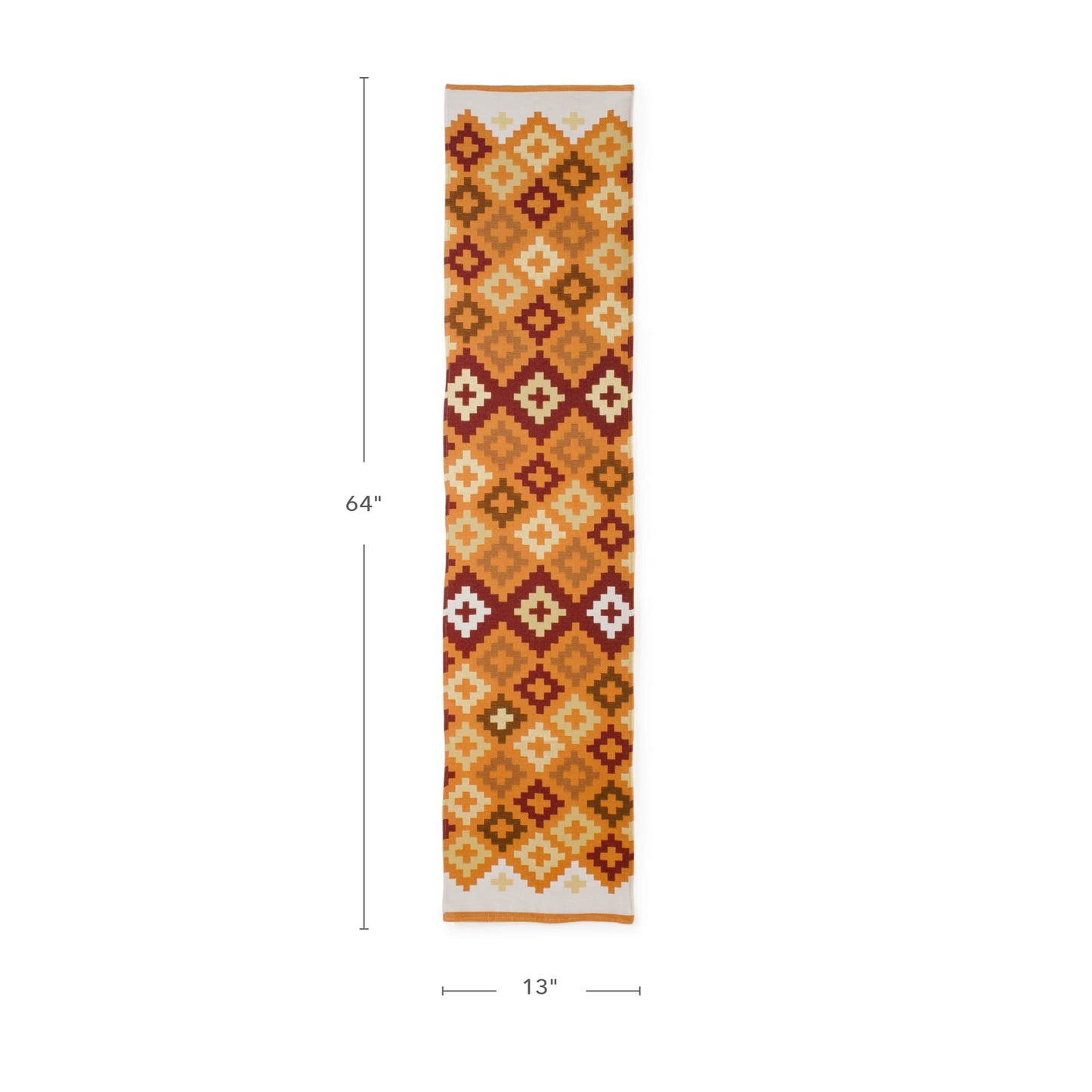 Warm Geo Decorative Runner - 64" x 13"