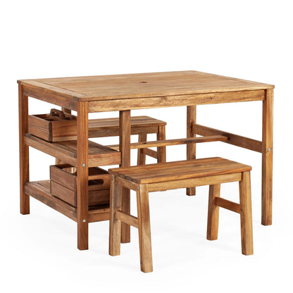 Martha Stewart Kids' Outdoor Craft Table and Bench Set
