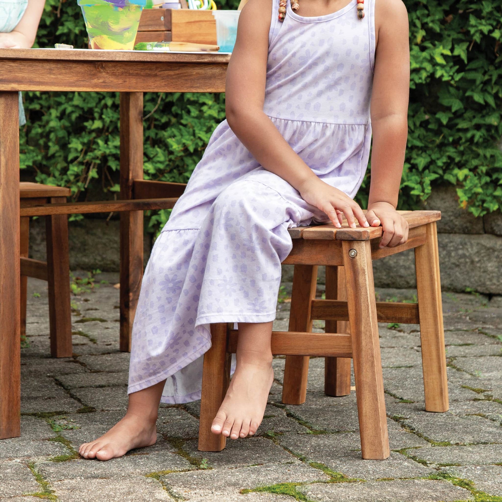 Martha Stewart Kids' Outdoor Craft Table, Benches and Umbrella Set