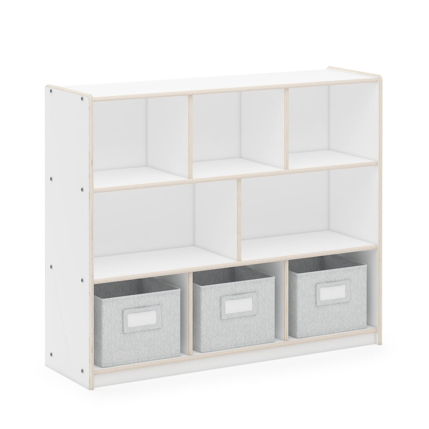 EdQ 3-Shelf 8-Compartment Storage with Bins - 36"