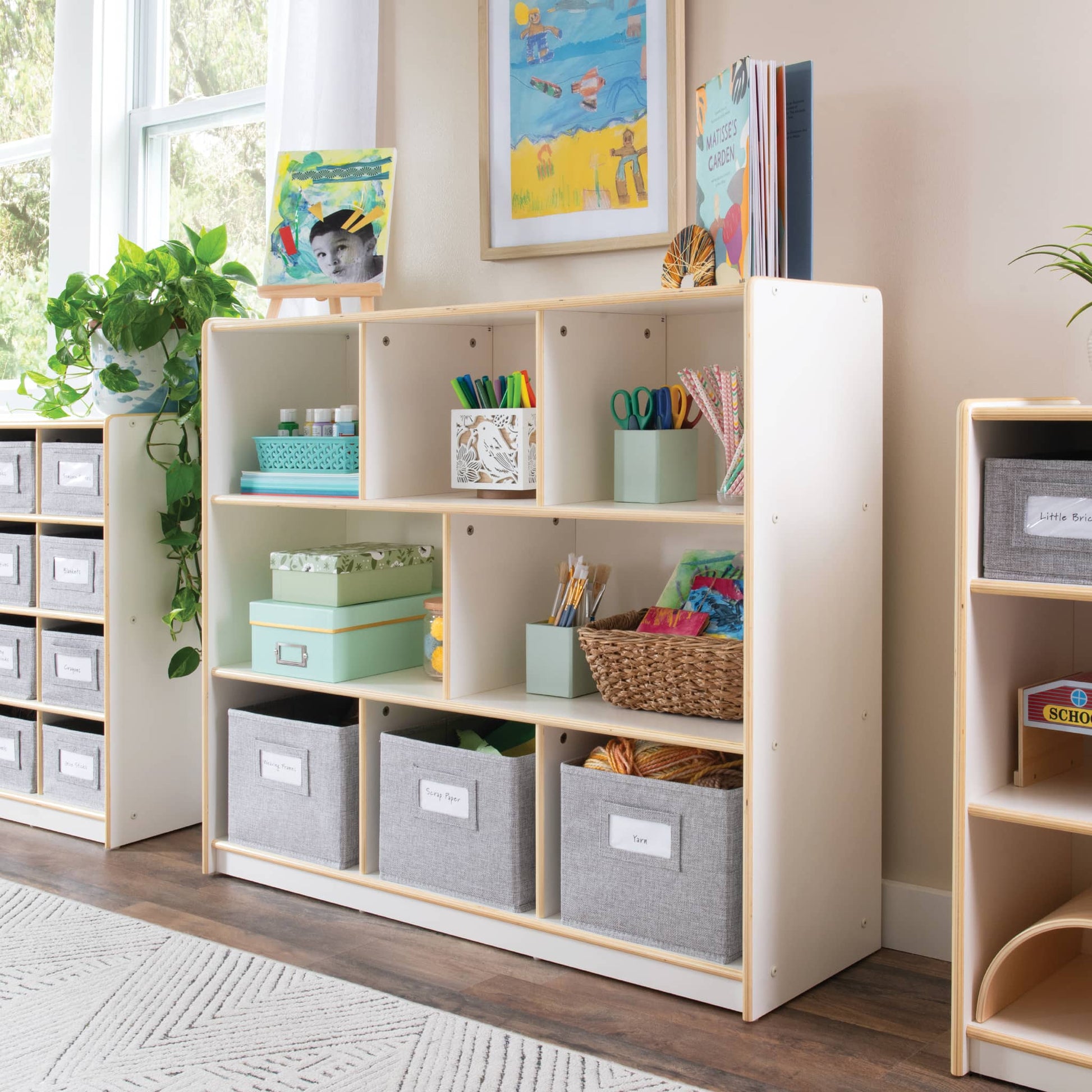 EdQ 3-Shelf 8-Compartment Storage with Bins - 36"
