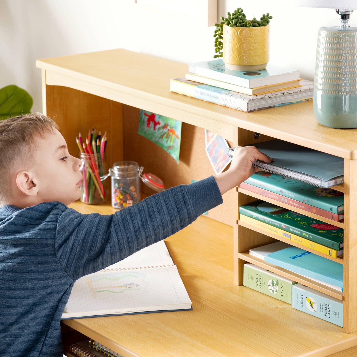 Kids' Media Desk, Hutch and Chair Set