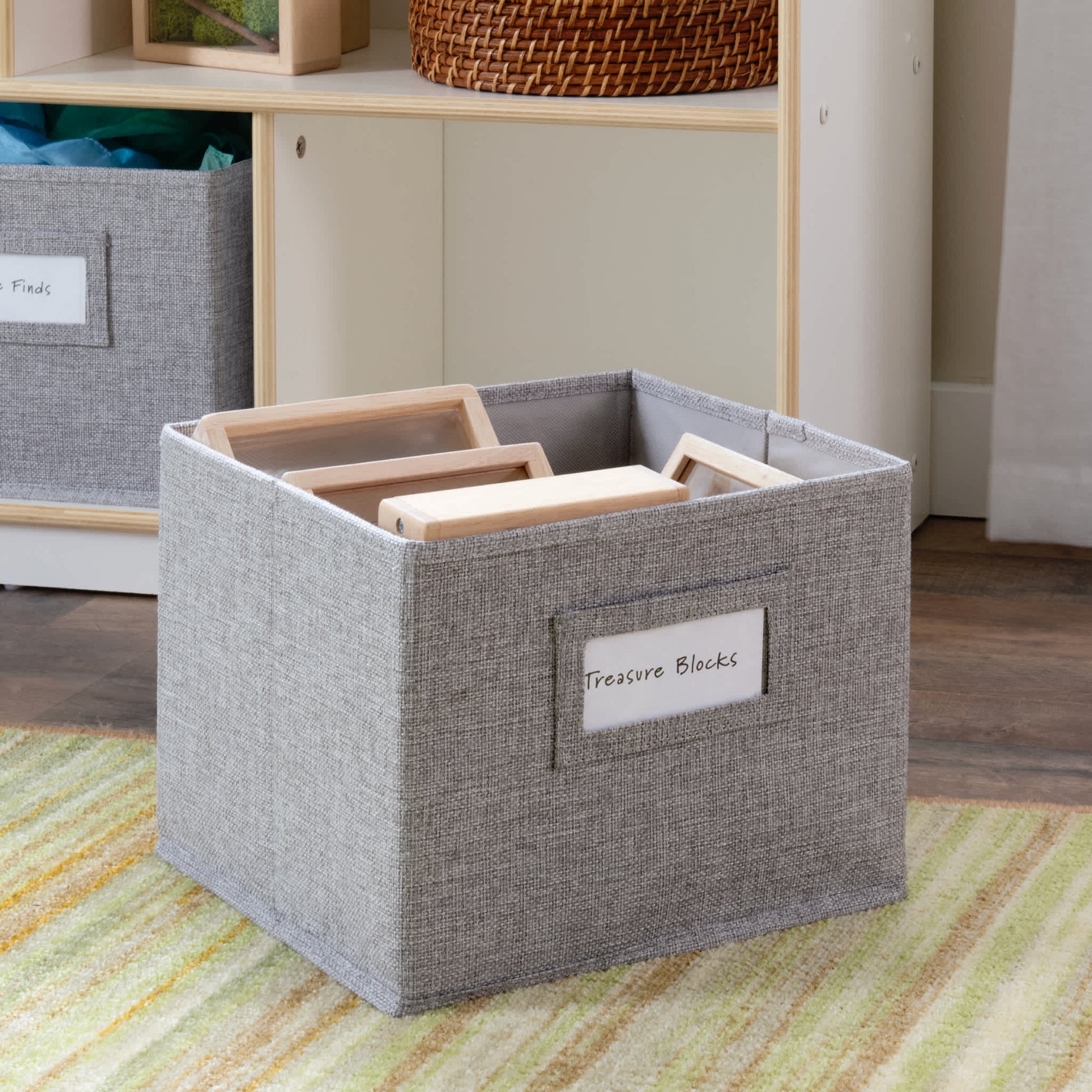 EdQ 2-Shelf 5-Compartment Storage with Bins - 24"