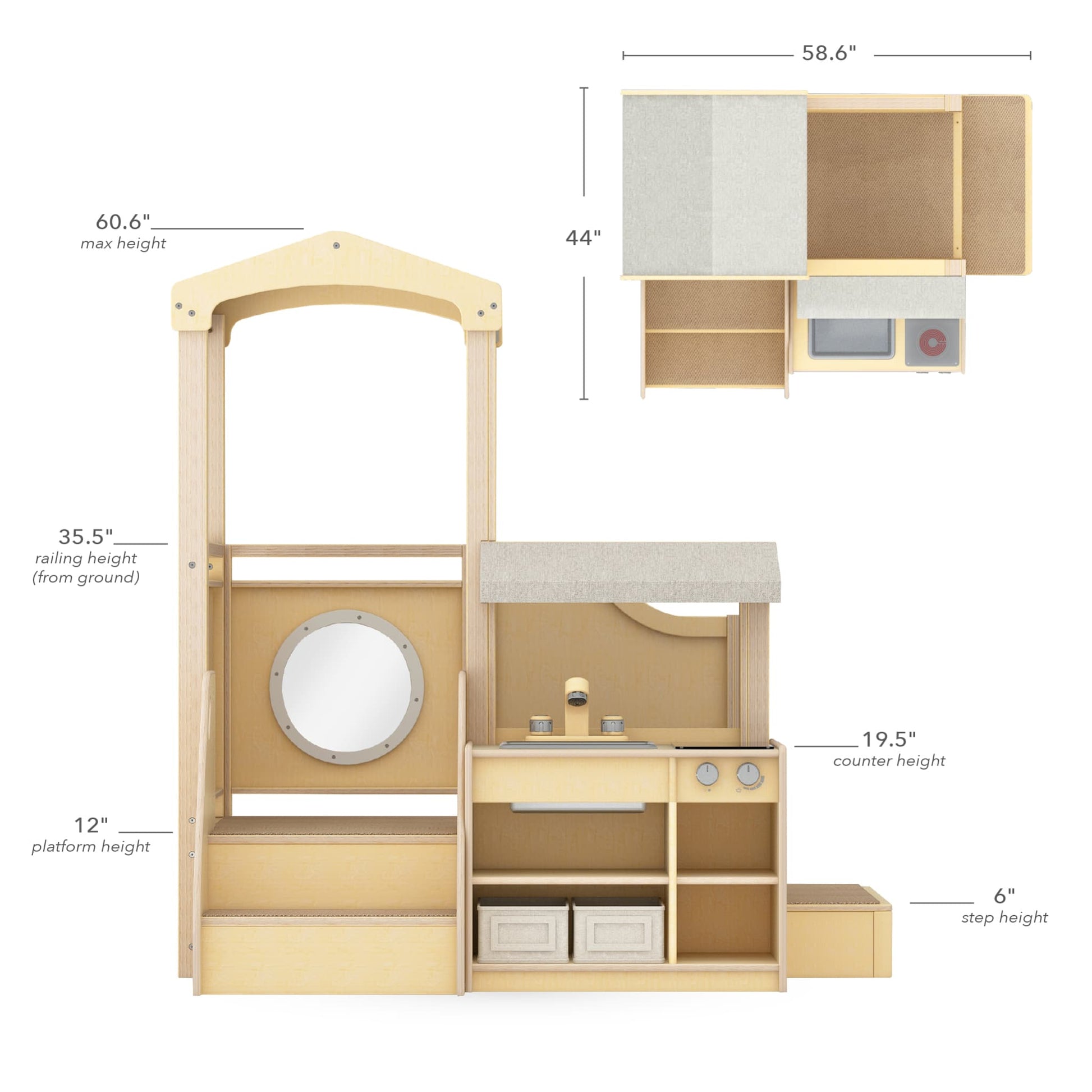 EdQ Toddler Kitchen Loft