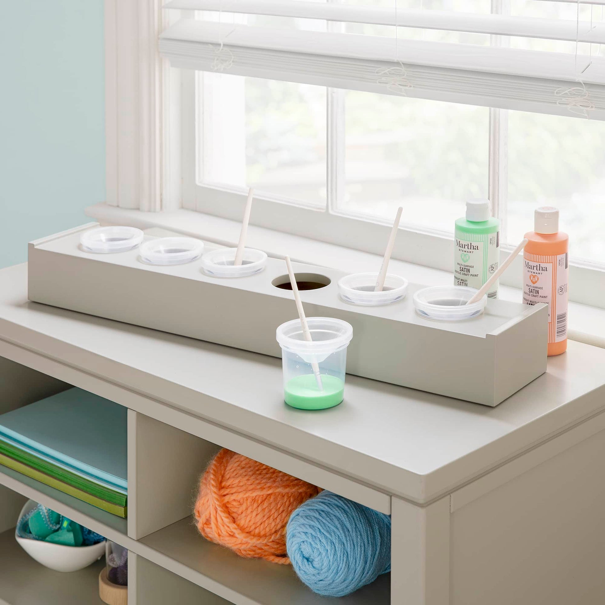 Martha Stewart Kids' Tray with Paint Cups