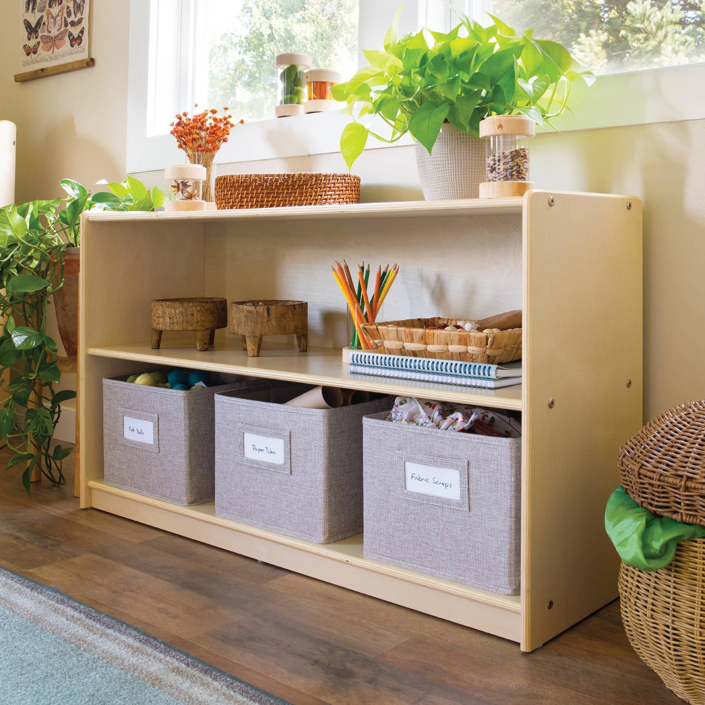 EdQ 2-Shelf Open Storage with Bins - 24"