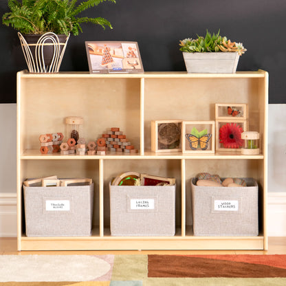 EdQ 2-Shelf 5-Compartment Storage with Bins - 30"
