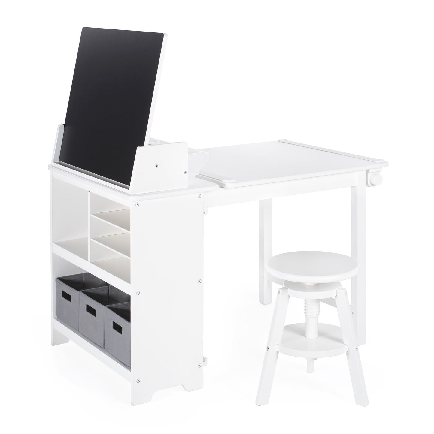 Design Studio - 3 in 1 Art Table, Drafting Table, Easel, and Stool