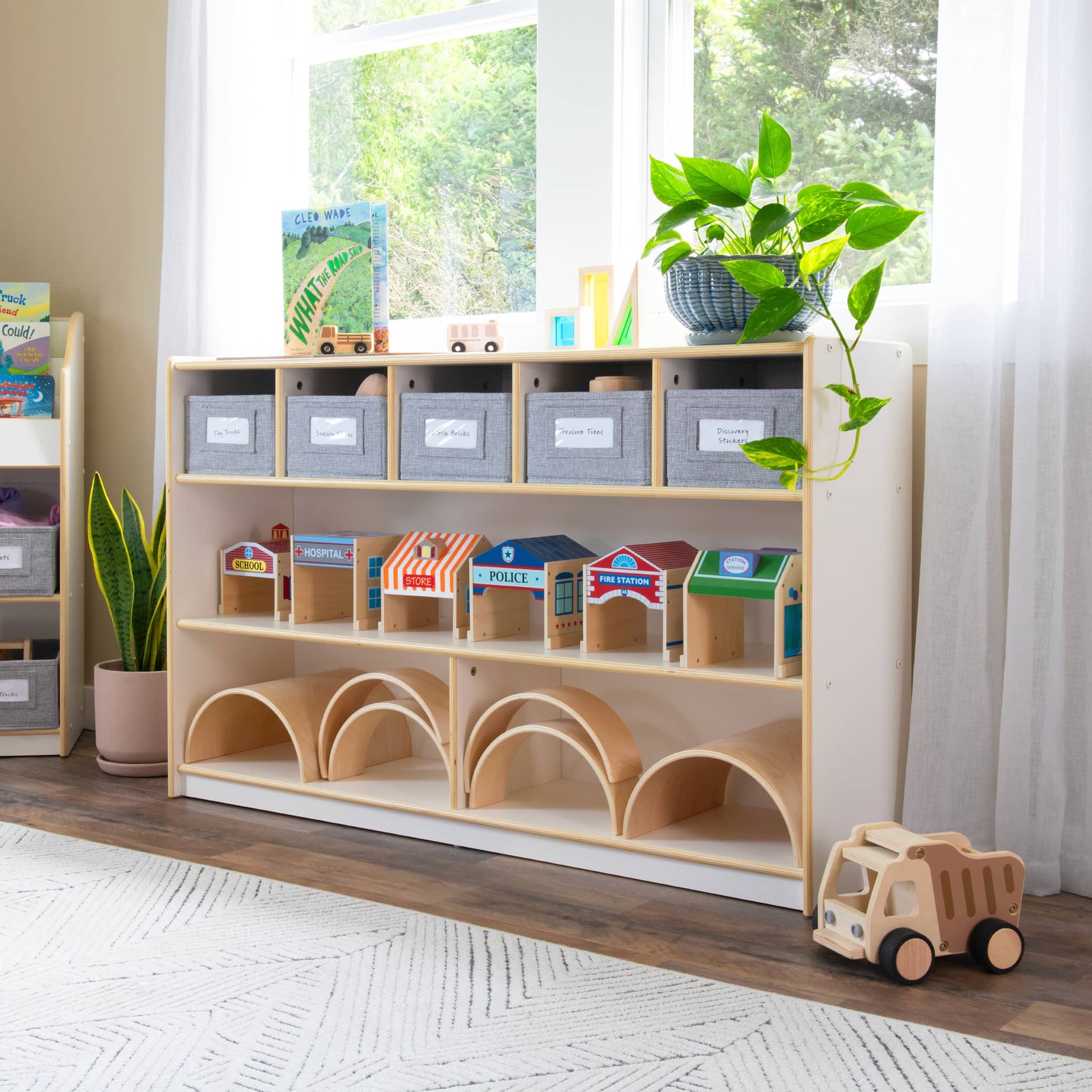 EdQ Shelves and 5 Bin Storage Unit - 30"