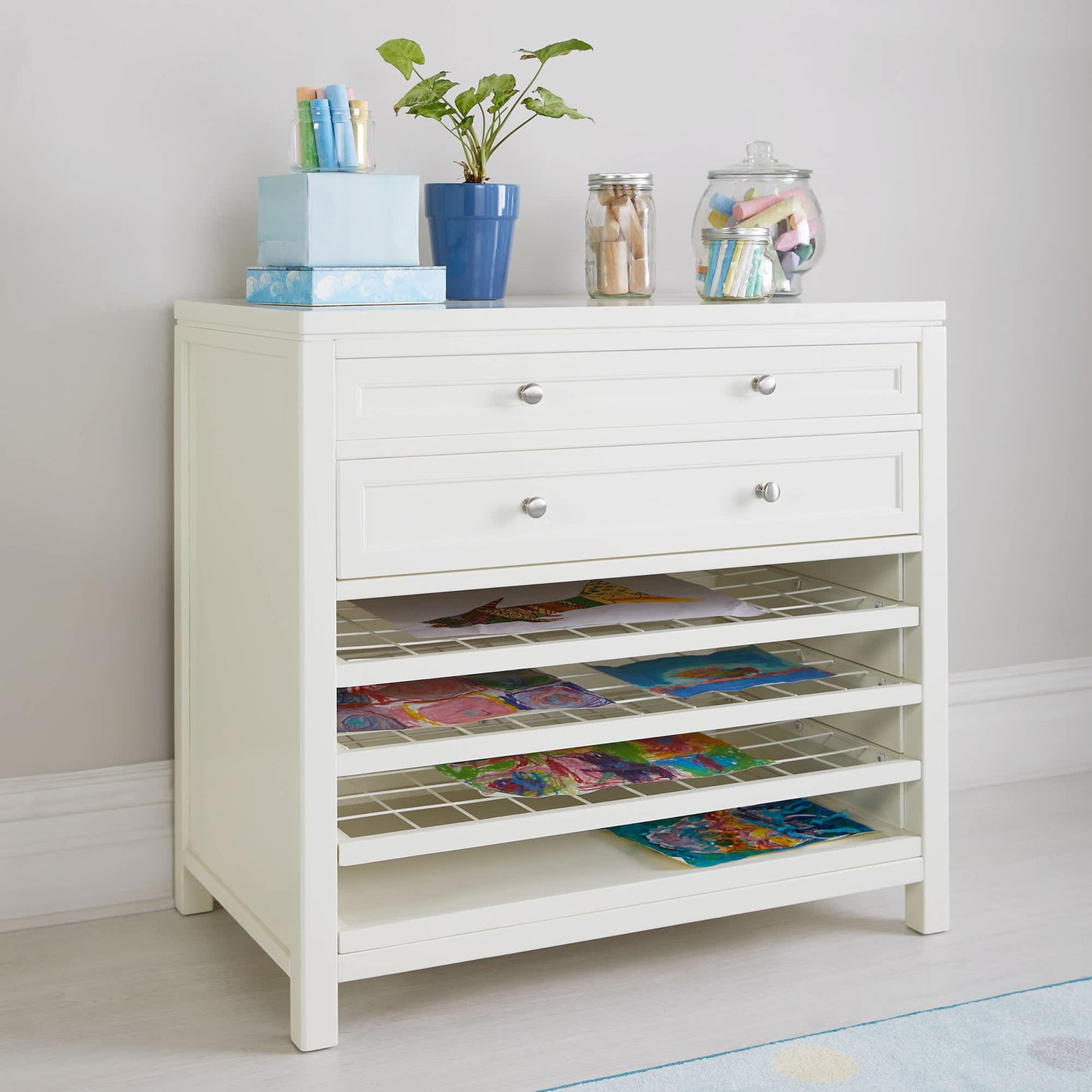 Martha Stewart Kids' Art Storage with Drying Racks