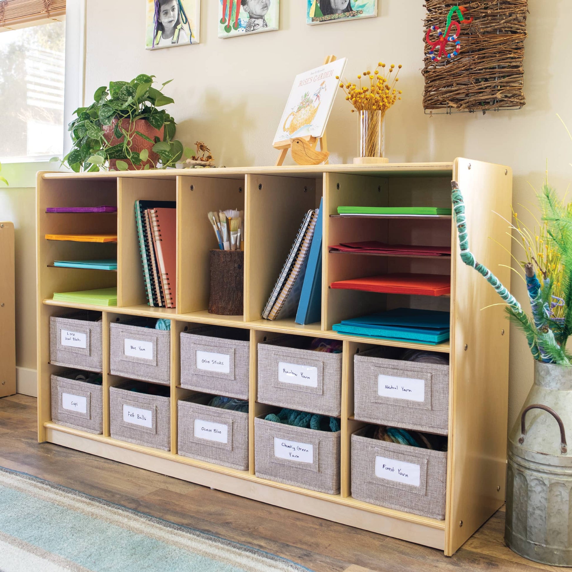 EdQ Shelves and 10 Bin Storage Unit - 30"