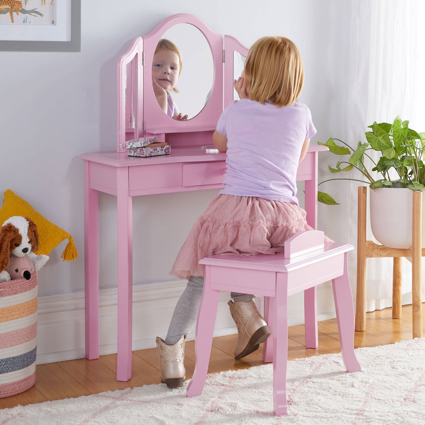 Kids' Vanity and Stool
