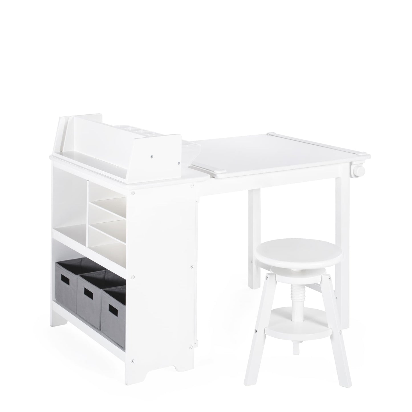 Design Studio - 3 in 1 Art Table, Drafting Table, Easel, and Stool