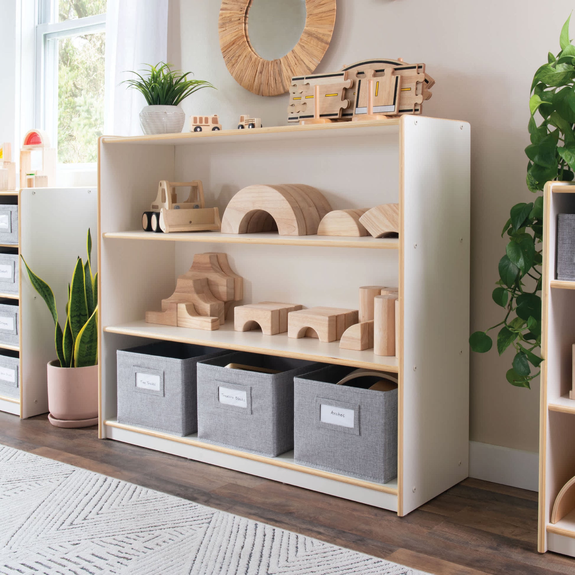 EdQ 3-Shelf Open Storage with Bins - 36"