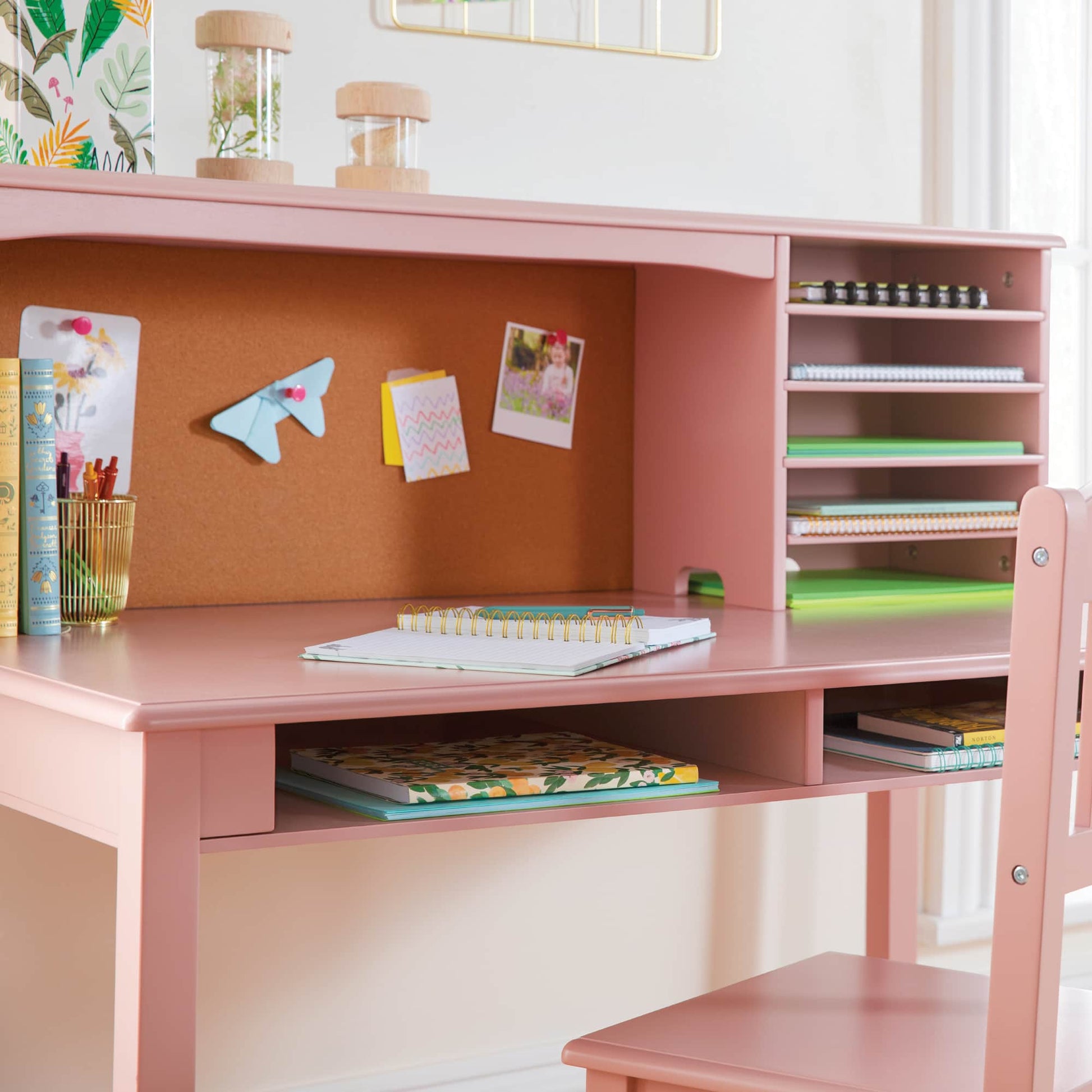 Kids' Media Desk, Hutch and Chair Set