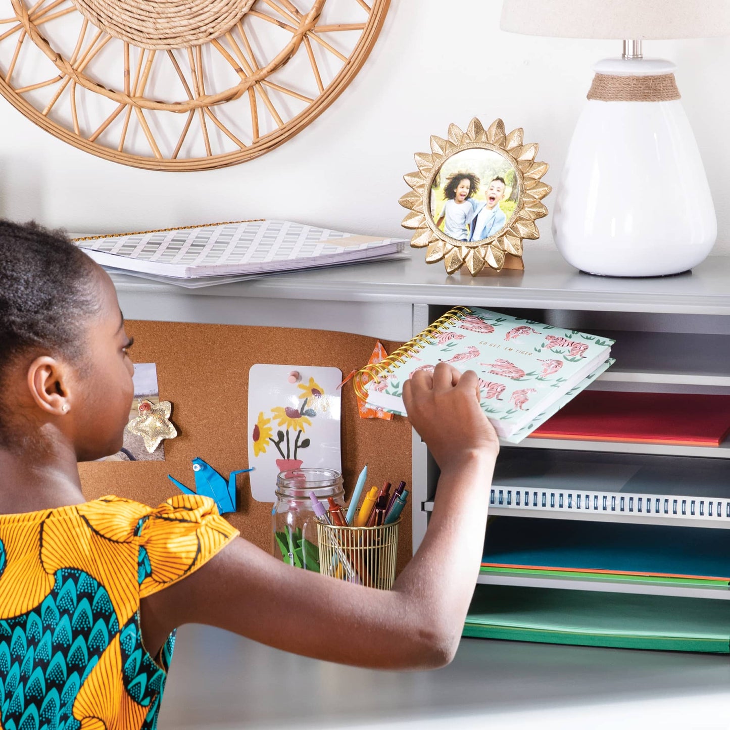Kids' Media Desk, Hutch and Chair Set